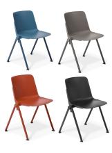 Scout stacking chair- 4 seat colours.