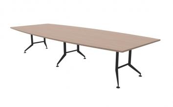 Shot meeting table - barrel top-Black - Refined Oak 