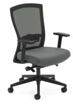 Solace Highback mesh chair with arms-Charcoal seat.