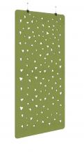 Acoustic hanging screen- Shard pattern- Banana Green