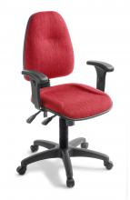 Spectrum task chair standard seat with adjust arms- Keylargo fabric - Cherry
