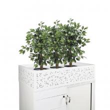 Planter box for steel tambour unit- with plants