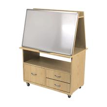 Teachers mobile station white board-Affinity Maple