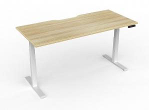 Velocity desk- scallop top-1800- white - Atlantic Oak.