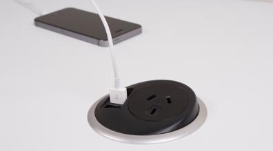 Pixel desk top charger power and USB module - Black