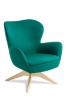 Abbey retro arm chair - Natural Beech timber 4 point base