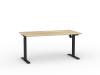 Haven Boost Desk-Black frame Atlantic Oak top