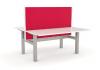 Agile Double Desk Fixed Height with Studio screen panel
