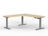 Agile 2 column electric workstation 1800 - LH - Silver frame - Nordic Maple top