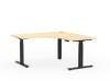 Agile 3 Electric sit to stand workstation- Black frame - Nordic Maple top