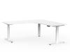 Agile 3 Electric sit to stand workstation- White frame - White top