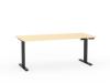 Agile Sit to stand desk electric 2 Black frame with Nordic Maple top