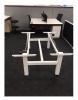 Agile sit to stand double desk electric adjust - white frame detail
