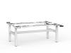 Agile Double Desk Electric Frame Only WHITE
