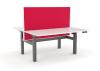 Agile sit to stand double desk electric adjust - Sliver frame