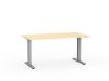Agile desk fixed height Silver frame Nordic maple top