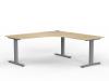 Agile workstation - fixed height Silver frame Atlantic top RH