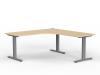 gile workstation - fixed height Silver frame-Nordic Maple top RH