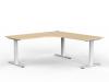 Agile workstation - fixed height White frame-Nordic Maple top RH