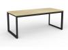 Anvil Office Desk 1800 Black frame -Atlantic Oak top front view