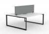 Anvil system 2 person desk-Black frame with screen