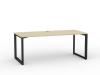 Anvil steel frame Desk 1800 Black Frame- Nordic Maple Top