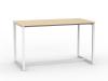 Anvil bar leaner table - White frame - Nordic Maple top