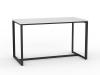 Anvil bar leaner table - Black frame - White top