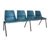 Aquarius beam pew seating- 4 Poly chairs- Blue