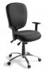 Arena high back ergonomic chair with polished base and arms