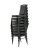 Banquet conference chair- Black frame stacked