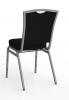 Banquet conference chair- Silver frame- back view.