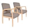 Bella guest chair -Maple frame -Gravel fabric
