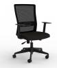 Blade high back mesh chair with fixed arms - Black