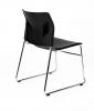 CS One Sled visitor chair-Black-Back view