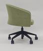 Clove castor Tub chair-Moss side view