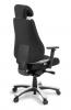 Control heavy duty task Chair Std Black Grey Upholstery Back View