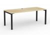 Cubit Desk- 1800- Black- Atlantic Oak 