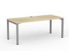 Cubit Desk- 1800- Silver-Atlantic Oak.