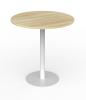 Cubit Polo bar leaner-round- White- Atlantic Oak.