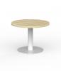 Cubit Polo coffee table- White base Atlantic Oak top.