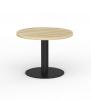 Cubit Polo coffee table- black base Atlantic Oak top