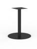Cubit Polo round meeting table steel base- Black