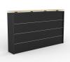 Cubit Reception counter-single front panel- Black with Atlantic Oak