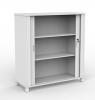 Cubit Tambour door storage unit - white-doors open -