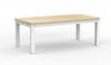 Cubit coffee table 1200-White frame- Atlantic Oak top.