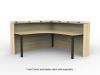 Cubit reception desk-with Cubit 1800 workstation- Atlantic Oak