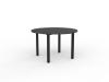 Cubit round meeting table- Black  frame- Black top.