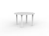 Cubit round meeting table- White-frame- White top
