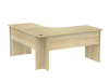 Cubit slab end Workstation-1500 x 1500-Atlantic Oak.- front view